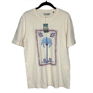 NWT Soloio Cotton Graphic T-Shirt S Beige